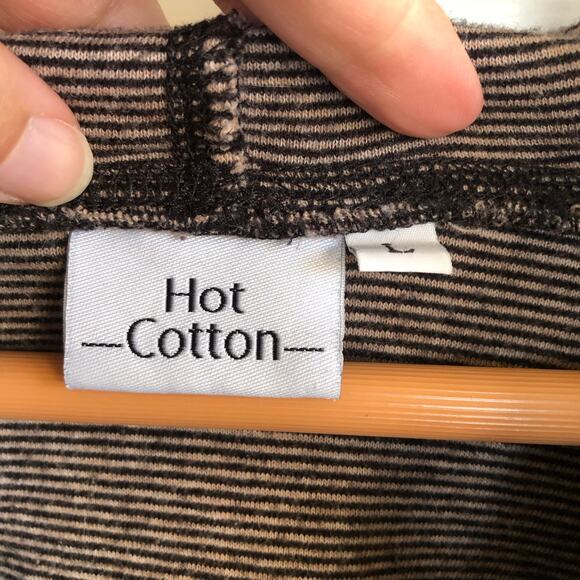 Hot Cotton Striped Long Sleeve Hooded Sweatshirt Large V-neck Soft Skater Grunge - Picture 5 of 8